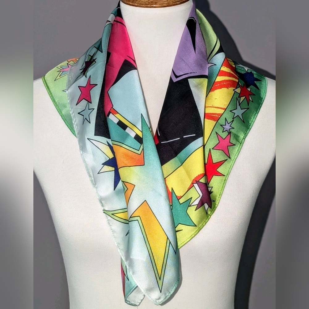 Colorful PARADE Star Pattern Scarf